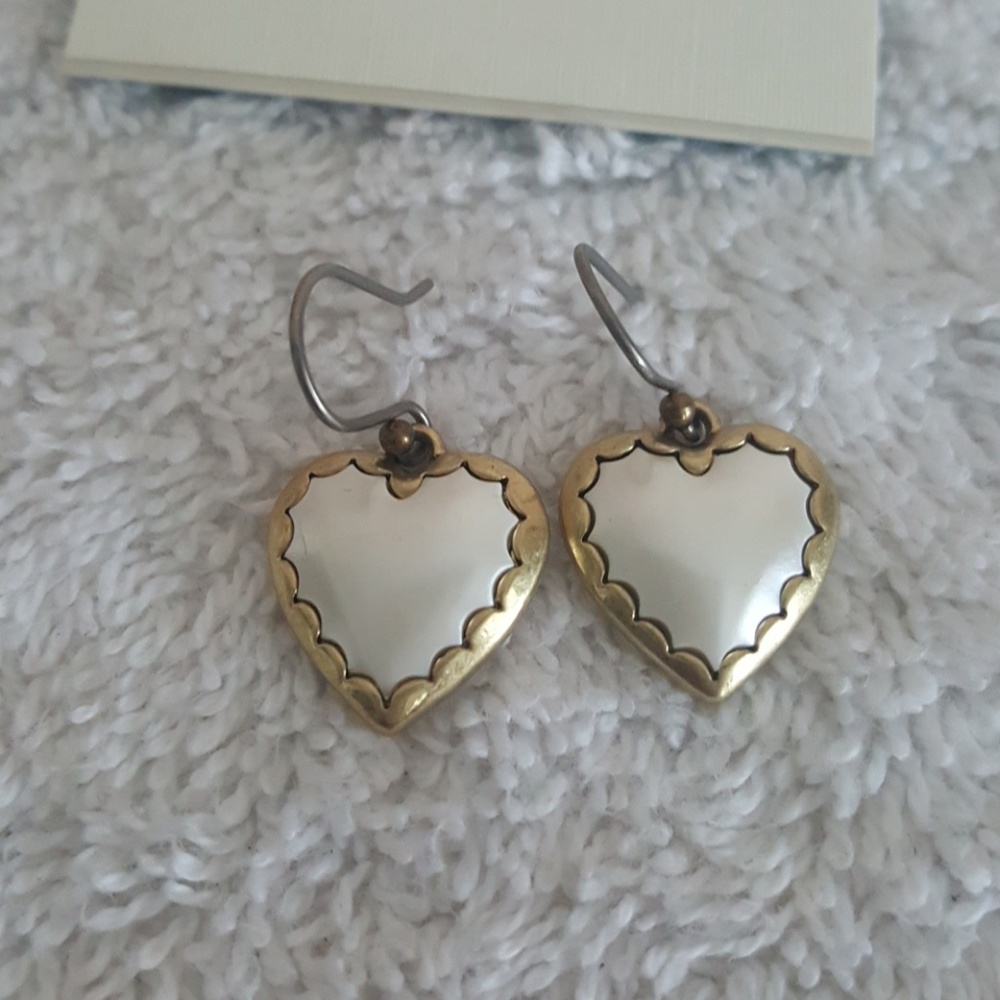 New Lucky Brand Heart Drop Earrings - Picture 3 of 5